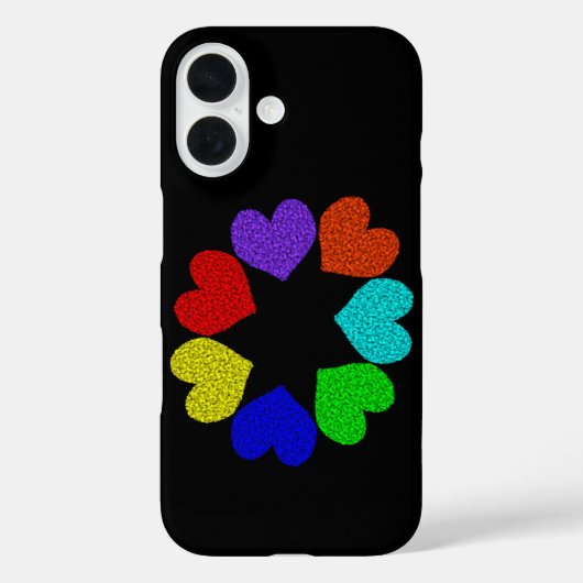 Bloemrijke Regenboog Liefdeshartjes Case-Mate iPhone Case (Achterkant)