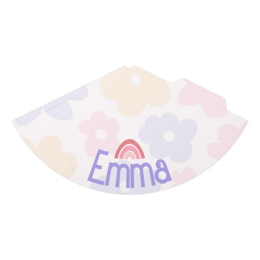 Bloemrijke regenboog verjaardag feesthoedjes (Voorkant)