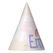 Bloemrijke regenboog verjaardag feesthoedjes (Links)