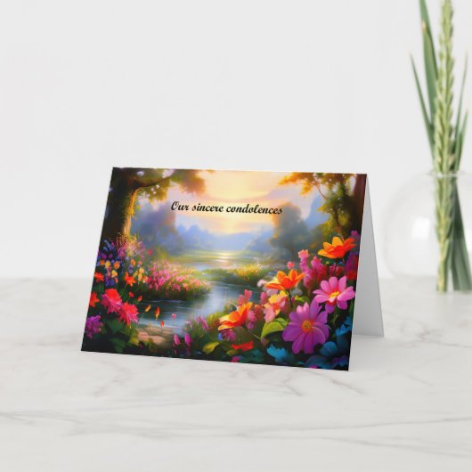Bloemrijke Rivier Sympathie Kaart (Voorkant)