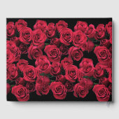 Bloemrijke Rode Rozen Bloemen Verjaardagsfeest Gas Gastenboek (Achterkant)