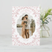 Bloemrijke Romantiek Chinoiserie Klassieke Liefde Save The Date (Staand voorkant)