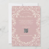 Bloemrijke Romantiek Chinoiserie Klassieke Liefde Save The Date (Achterkant)