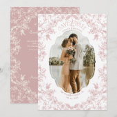 Bloemrijke Romantiek Chinoiserie Klassieke Liefde Save The Date (Voorkant / Achterkant)