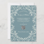 Bloemrijke Romantische Chinoiserie Klassieke Vinta Save The Date (Achterkant)