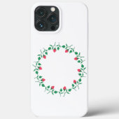 Bloemrijke ronde lijst met roze rozenbloemen Case-Mate iPhone case (Achterkant)
