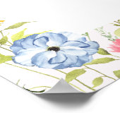 Bloemrijke Roze Bruidsdouche Welkom Poster (Hoek)