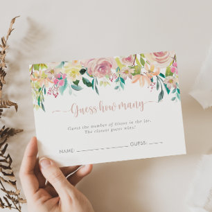 Bloemrijke Roze Gouden Raad Hoeveel Spelkaart Visitekaartje