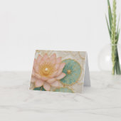 Bloemrijke Roze & Groene Blankokaarten Bedankkaart (Voorkant)