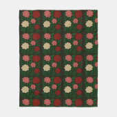 Bloemrijke Roze Kleurrijk Fleece Deken (Voorkant)