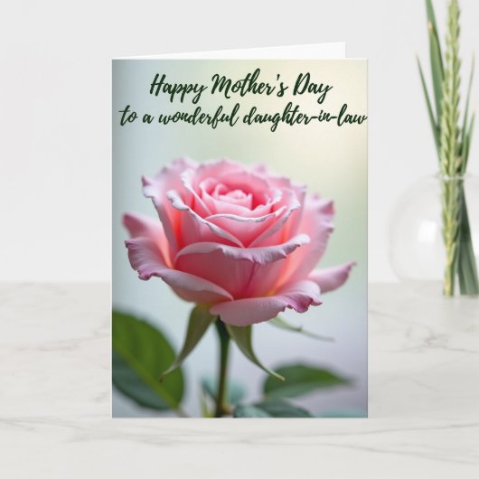 Bloemrijke Roze Moederdag Liefde Kaart (Voorkant)