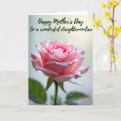 Bloemrijke Roze Moederdag Liefde Kaart (Gele Bloem)