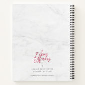 Bloemrijke Roze & Rode Garland Begrafeniscondolean Notitieboek (Achterkant)