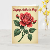 Bloemrijke rozen Moederdag kaart (Gele Bloem)