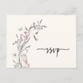 Bloemrijke RSVP Huwelijk Postkaart (Voorkant)