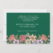 Bloemrijke RSVP kaart (Achterkant)