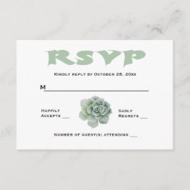 Bloemrijke RSVP Mintgroene Vetplant Cactusreactie Kaartje