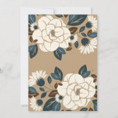 Bloemrijke Rustieke 20e Huwelijksverjaardag Kaart (Achterkant)