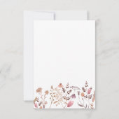 Bloemrijke Rustieke Boho Chic Wilde Bloem Foto Bru Save The Date (Achterkant)