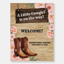 Bloemrijke Rustieke Cowgirl Laarzen Baby Borrel