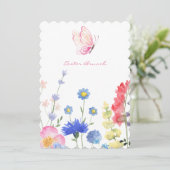 Bloemrijke Rustieke Pasen Kaart (Staand voorkant)