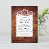 Bloemrijke Rustieke Schuur Hout Vrijgezellenfeest Kaart (Staand voorkant)