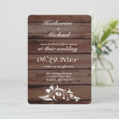 Bloemrijke Rustieke Trouwkaarten Kaart (Staand voorkant)