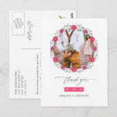 Bloemrijke Safari Bruiloft Bedankt Briefkaart (Voorkant / Achterkant)