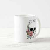 Bloemrijke Schedel Goth "Hallo Duisternis" Kunst Koffiemok (Voorkant rechts)