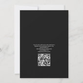 Bloemrijke Schedel QR Code RSVP Gotische Bruiloft Kaart (Achterkant)