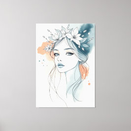 Bloemrijke Sereniteit Canvas Afdruk