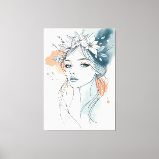 Bloemrijke Sereniteit Canvas Afdruk