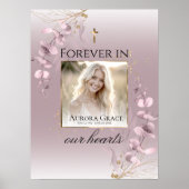 Bloemrijke Sereniteit Uitvaartprogramma Kaart Poster (Voorkant)