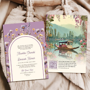 Bloemrijke Shikara Kashmir Dal Lake Indiase Trouwd Kaart