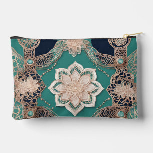 Bloemrijke smaragdgroene AI-kunst Etui