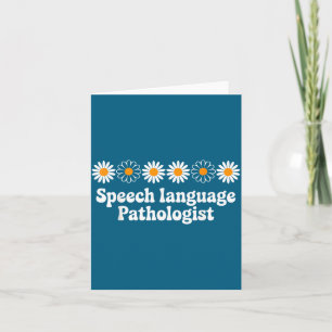Bloemrijke spraaktaalpatholoog therapeut ontwerp kaart