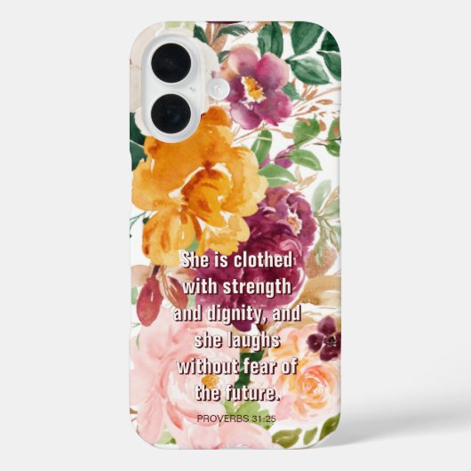 Bloemrijke Spreuken 31:25 Zij is gekleed Landelijk Case-Mate iPhone Case (Achterkant)