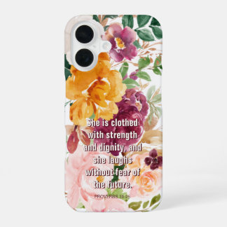 Bloemrijke Spreuken 31:25 Zij is gekleed Landelijk iPhone 16 Hoesje