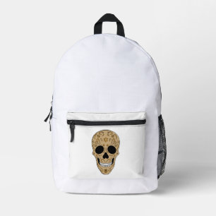 Bloemrijke Suiker Schedel Dia de los Muertos Bedrukte Rugzak