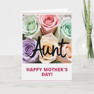 Bloemrijke Tante Gelukkige Moederdag Kaart