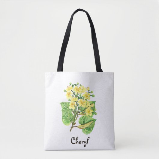 Bloemrijke terug naar school tote bag (Voorkant)