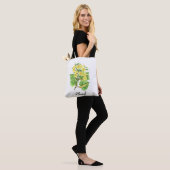 Bloemrijke terug naar school tote bag (Op model)