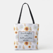 Bloemrijke terug naar school tote bag (Achterkant)