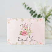 Bloemrijke Theepot Bruidsmeisjes Thee Feest Bedank Bedankkaart (Staand voorkant)