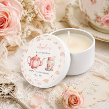 Bloemrijke Theepot en Theekopjes Roze Baby Shower