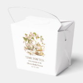 Bloemrijke Theepot Tijd voor Thee Bruidsfeest  Bedankdoosjes (Achterkant)