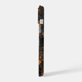 Bloemrijke tijger 3D met aangepaste naam iPhone 15 Case (Linkerkant)