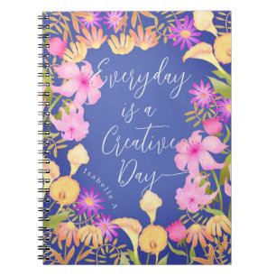 Bloemrijke Tuin Creatieve Dag Violet Notitieboek