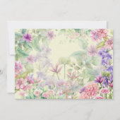 Bloemrijke tuin waterverf verjaardag kaart (Achterkant)