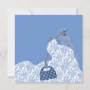Bloemrijke tuinfeest mode-illustratie kunstkaart kaart
